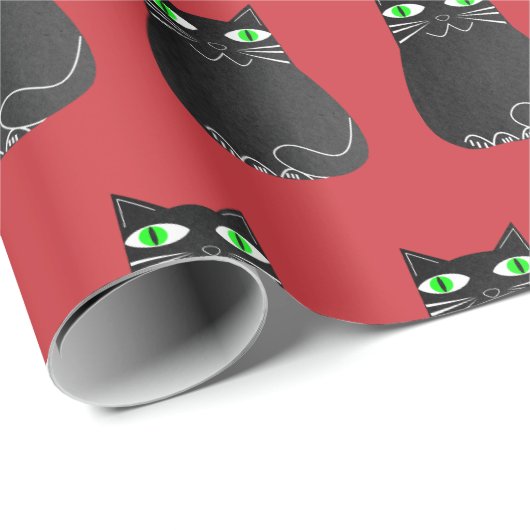 Zwarte kerst cadeaupapier (Rol Hoek)