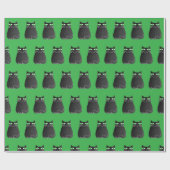 Zwarte kerst cadeaupapier (Vlak)