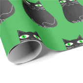 Zwarte kerst cadeaupapier (Rol Hoek)