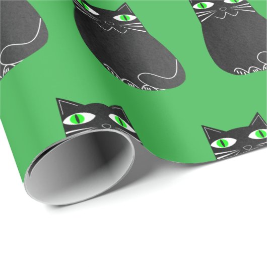 Zwarte kerst cadeaupapier (Rol Hoek)