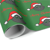 Zwarte kerst cadeaupapier (Rol Hoek)