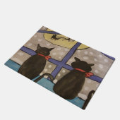 Zwarte kerst deurmat (Schuin)