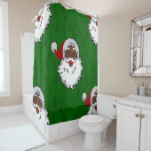 zwarte kerst douchegordijn (In situ)