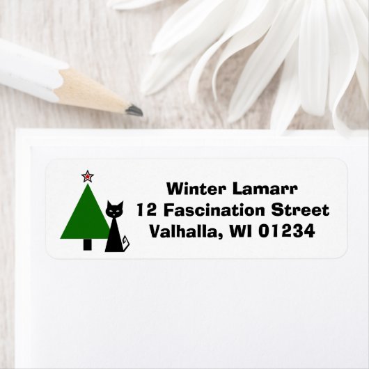 Zwarte kerst etiket (Insitu)