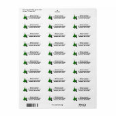 Zwarte kerst etiket (Full Sheet)