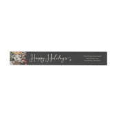 Zwarte kerst-etiket omheen (Individueel)
