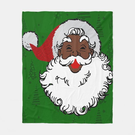 zwarte kerst fleece deken (Voorkant)