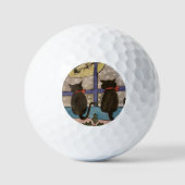 Zwarte kerst golfballen (Voorkant)