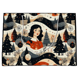 Zwarte Kerst Groot Cadeauzakje