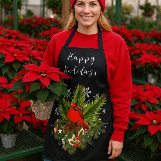 Zwarte Kerst Holiday Groene Decoratie Schort
