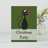 Zwarte kerst kaart (Staand voorkant)