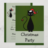 Zwarte kerst kaart (Voorkant / Achterkant)