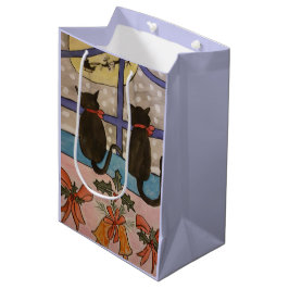 Zwarte kerst medium cadeauzakje