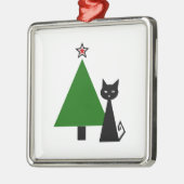 Zwarte kerst metalen ornament (Links)