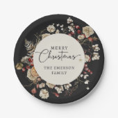 Zwarte Kerst Papieren Bord (Voorkant)