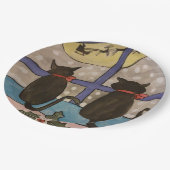 Zwarte kerst papieren bordje (Gekanteld)