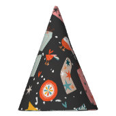 Zwarte kerst: patroon. feesthoedjes (Rechts)