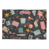 Zwarte kerst:   patroon. kussensloop (Achterkant)