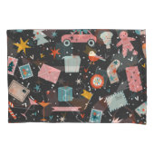 Zwarte kerst:   patroon. kussensloop (Voorkant)