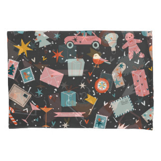 Zwarte kerst: patroon. kussensloop