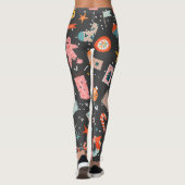 Zwarte kerst: patroon. leggings (Achterkant)