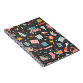 Zwarte kerst:   patroon. notitieboek (Rechterzijde)