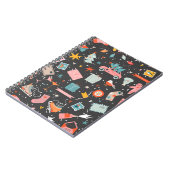 Zwarte kerst:   patroon. notitieboek (Linkerzijde)