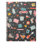 Zwarte kerst:   patroon. notitieboek (Voorkant)