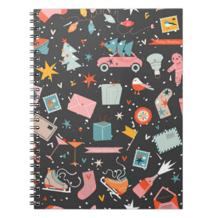 Zwarte kerst:   patroon. notitieboek