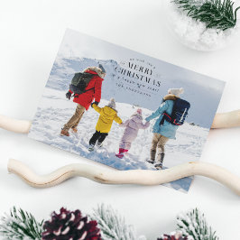 Zwarte Kerst Plaid Foto Kerstkaart