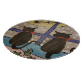 Zwarte kerst snijplank (Hoek)