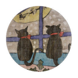 Zwarte kerst snijplank