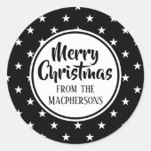 Zwarte Kerst stickers (Voorkant)