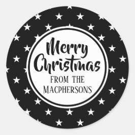 Zwarte Kerst stickers