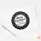 Zwarte Kerst stickers (Envelop)