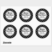 Zwarte Kerst stickers (Vel)