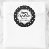 Zwarte Kerst stickers (Tas)