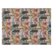 Zwarte kerst tafelkleed (Voorkant (Horizontaal))