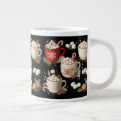 Zwarte Kerst Warme Chocolade Mok (Rechts)