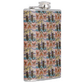 Zwarte kerstaven voor kerstmis heupfles (Rechts)