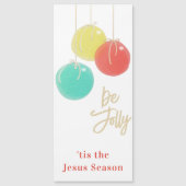 Zwarte kerstballen Magnetische Kaart (Voorkant)