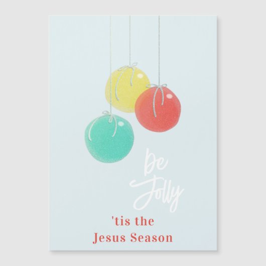 Zwarte kerstballen Magnetische Kaart (Voorkant)