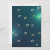 Zwarte Kerstballen Sneeuwvlokken Gouden Feest Kaart (Achterkant)