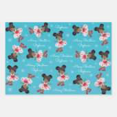 Zwarte kerstballerina inpakpapier vel (Voorkant 2)