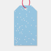 Zwarte kerstbedekking met Label met hoes papier Cadeaulabel (Achterkant)