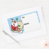 Zwarte kerstbedekking op de Sticker van het hoesdi (Envelop)