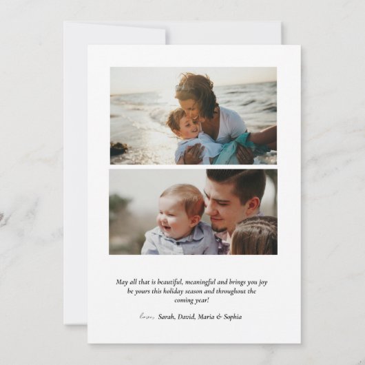 Zwarte kerstbloem Vrolijke kerst Kaart (Achterkant)