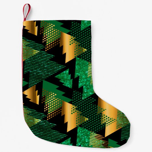 zwarte kerstbomen met kerstmis kleine kerstsok (Voorkant)
