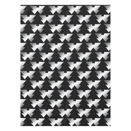 Zwarte kerstbomen Modern Tafelkleed (Voorkant)