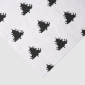 Zwarte Kerstbomen Patroon Tissue Papier (Detail)